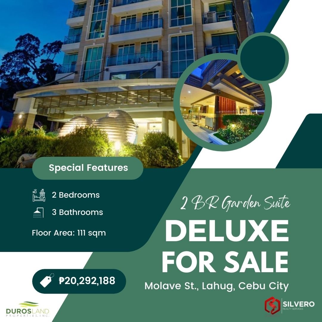 2 BR garden suite deluxe for sale infographic