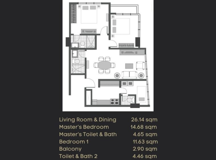 2 bedroom padgett place floor plan