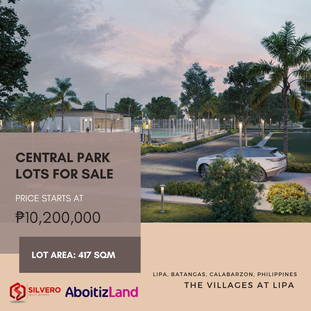 central park lots villages at lipa infographic