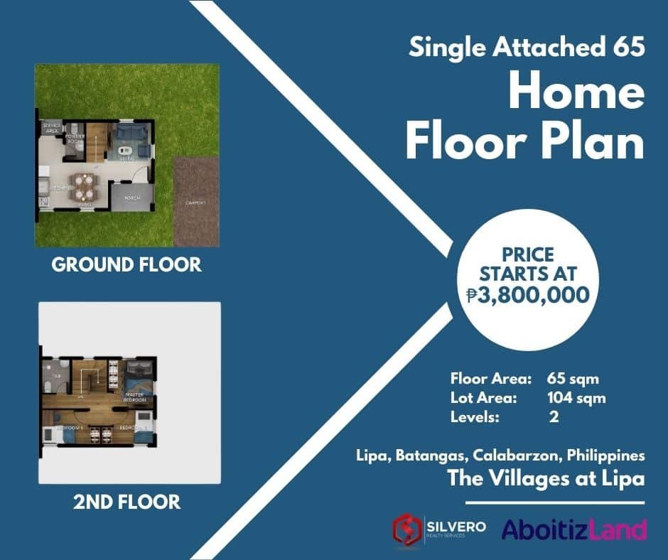 single ttached 65 the villages at lipa floor plan