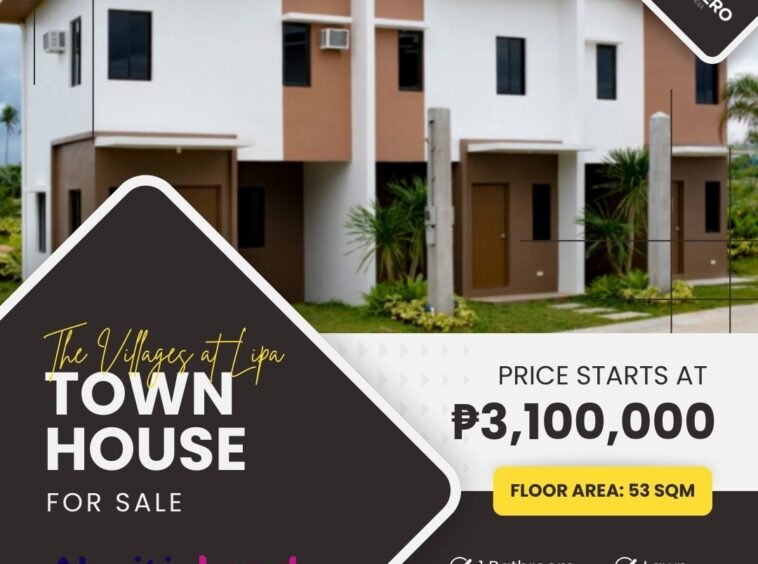 townhouse 53 villages at lipa infographic