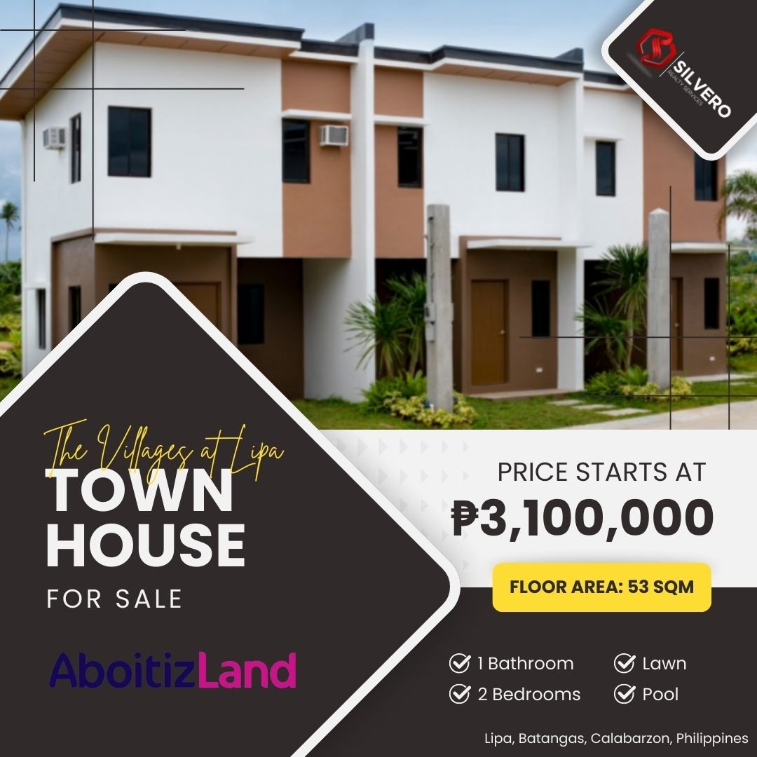 townhouse 53 villages at lipa infographic