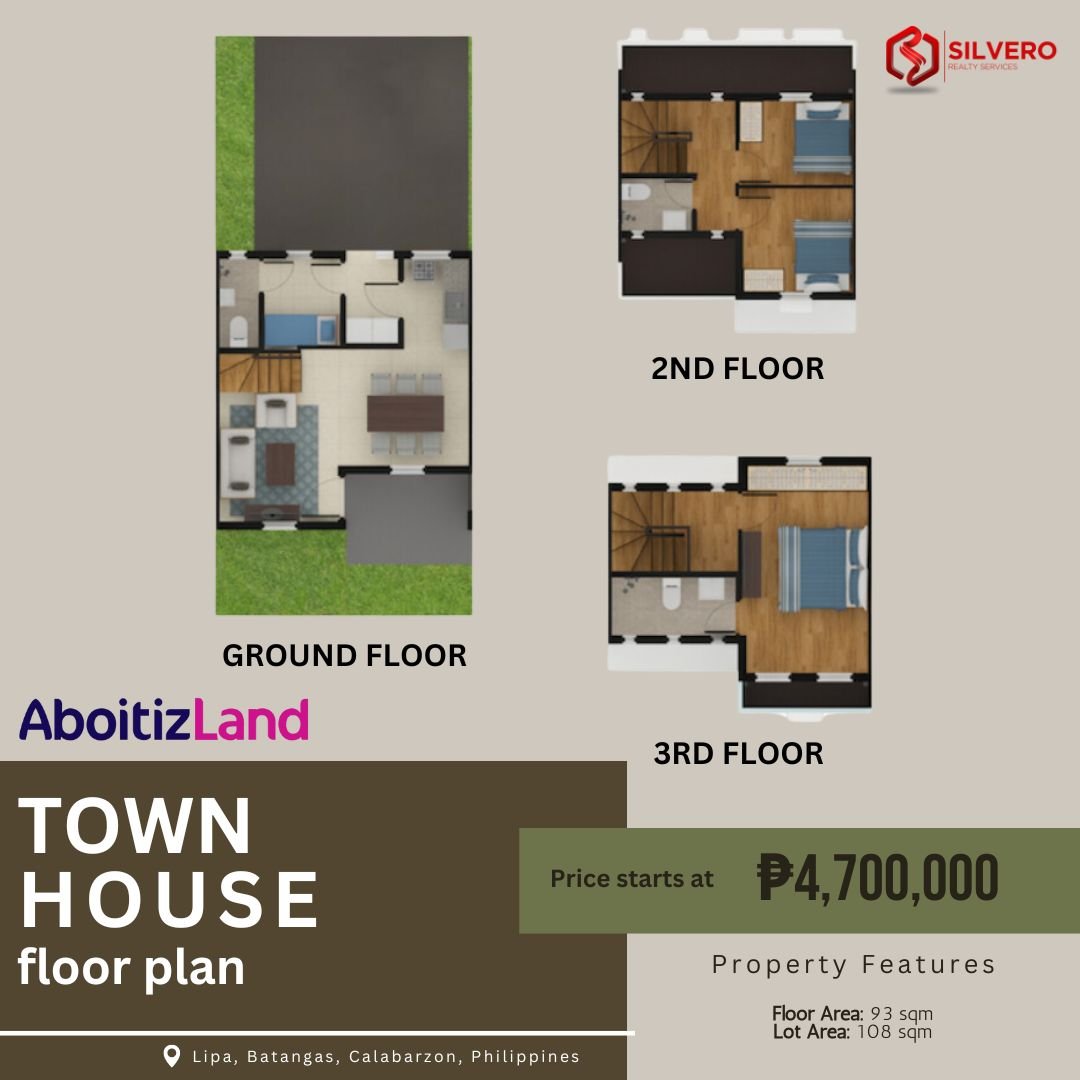 townhouse-93-villages-at-lipa-for sale floor plan