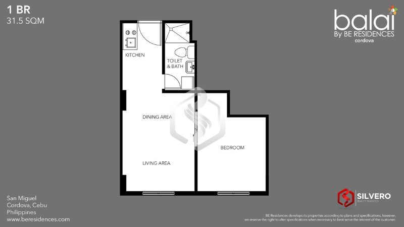 1 bedroom balai cordova unit layout