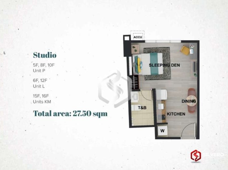 la cassia residences studio floor plan 2