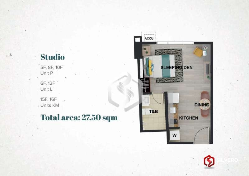 la cassia residences studio floor plan 2