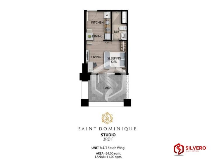 saint dominique executive studio lanai floor plan