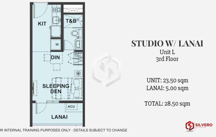 studio w lanai bryant parklane floor plan 2