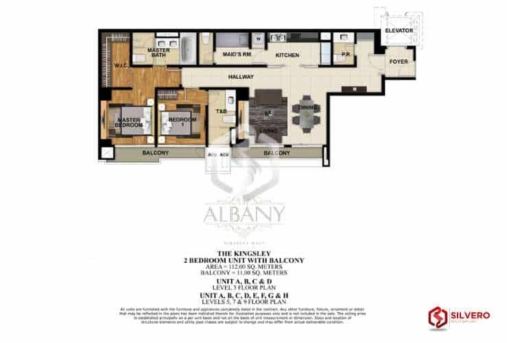 the albany 2 bedroom with balcony