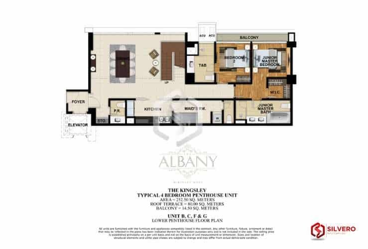 the albany 4 bedroom with balcony