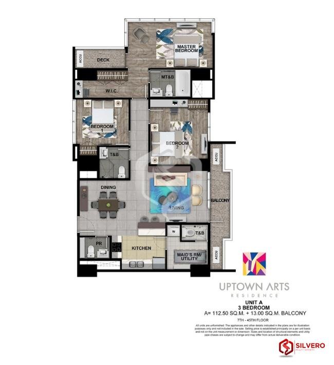 uptown arts residences 3 bedroom floor plan