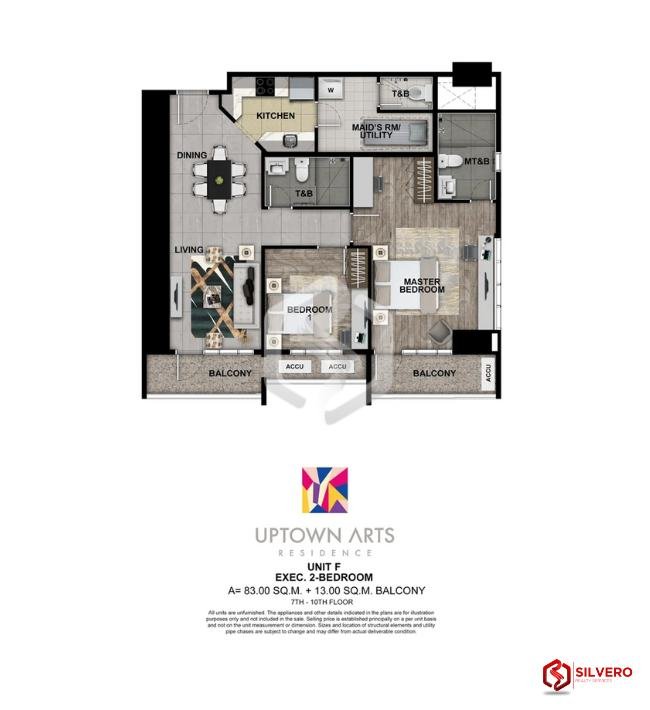 uptown arts residences executive 2 bedroom floor plan