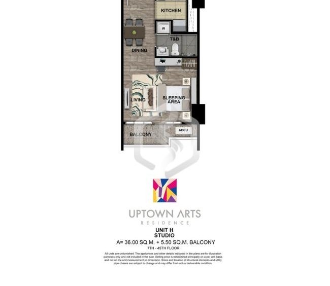 uptown arts residences studio floor plan