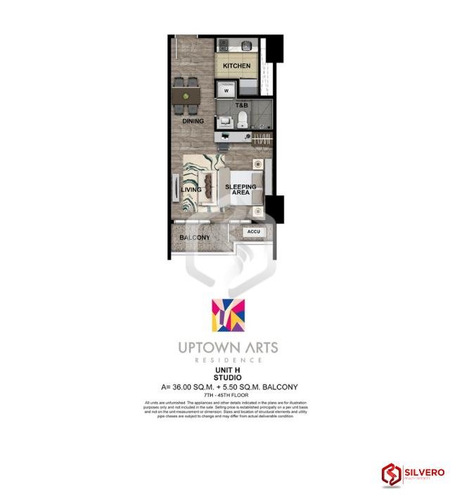 uptown arts residences studio floor plan