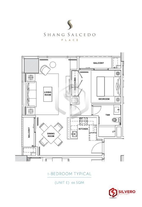 shang salcedo place 1bedroom floor plan 1