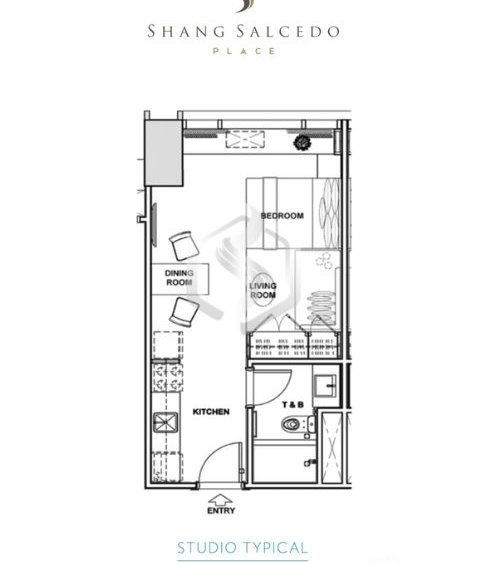 shang salcedo place studio floor plan 1