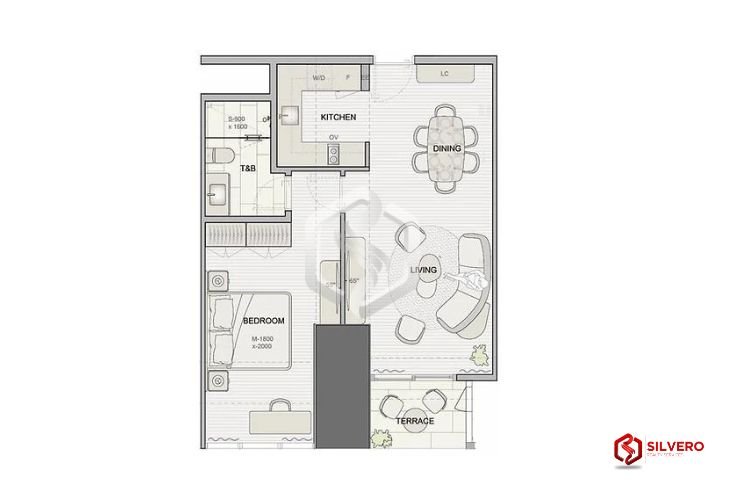 shang summit 1 bedroom floor plan