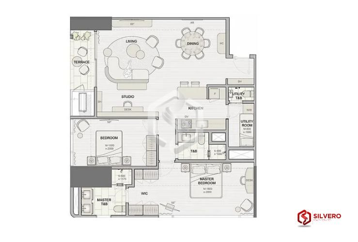 shang summit 2 bedroom floor plan