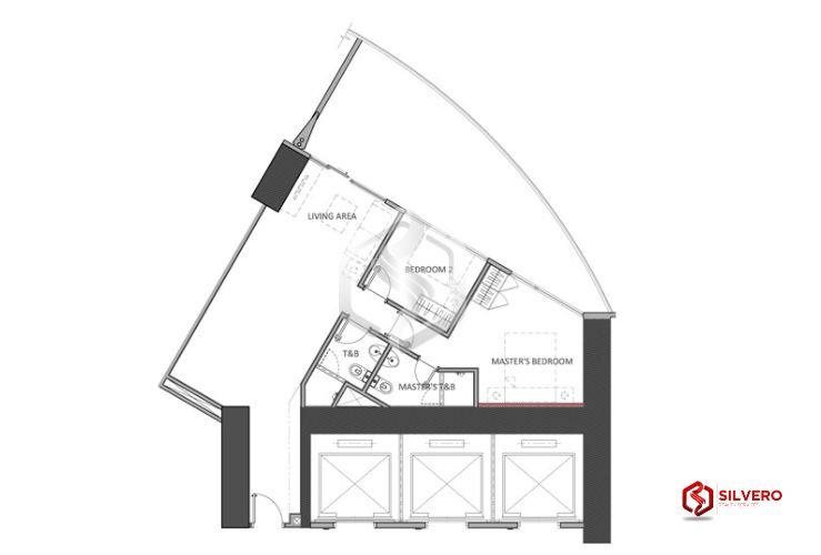 the rise makati 2 bedroom premium floor plan